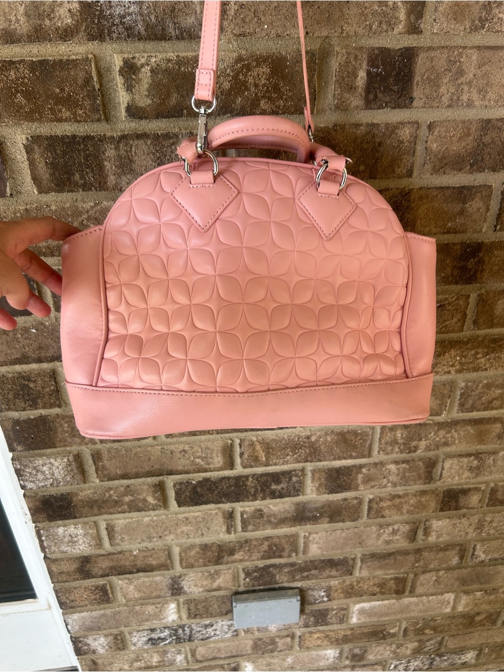 Paris Hilton Pink Satchel Bowler Bag w/ Heart Coin Purse Charm Y2K Barbiecore - Picture 3 of 16
